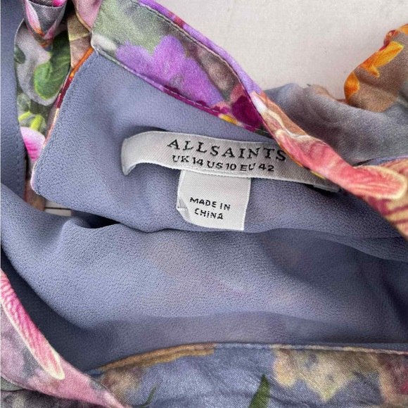 All Saints Multicolor Floral Mini Dress - Picture 8 of 8